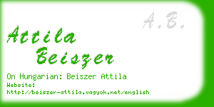 attila beiszer business card